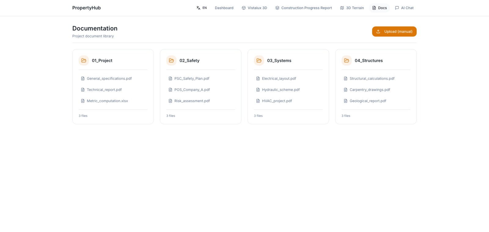 Documentation library — structured project files