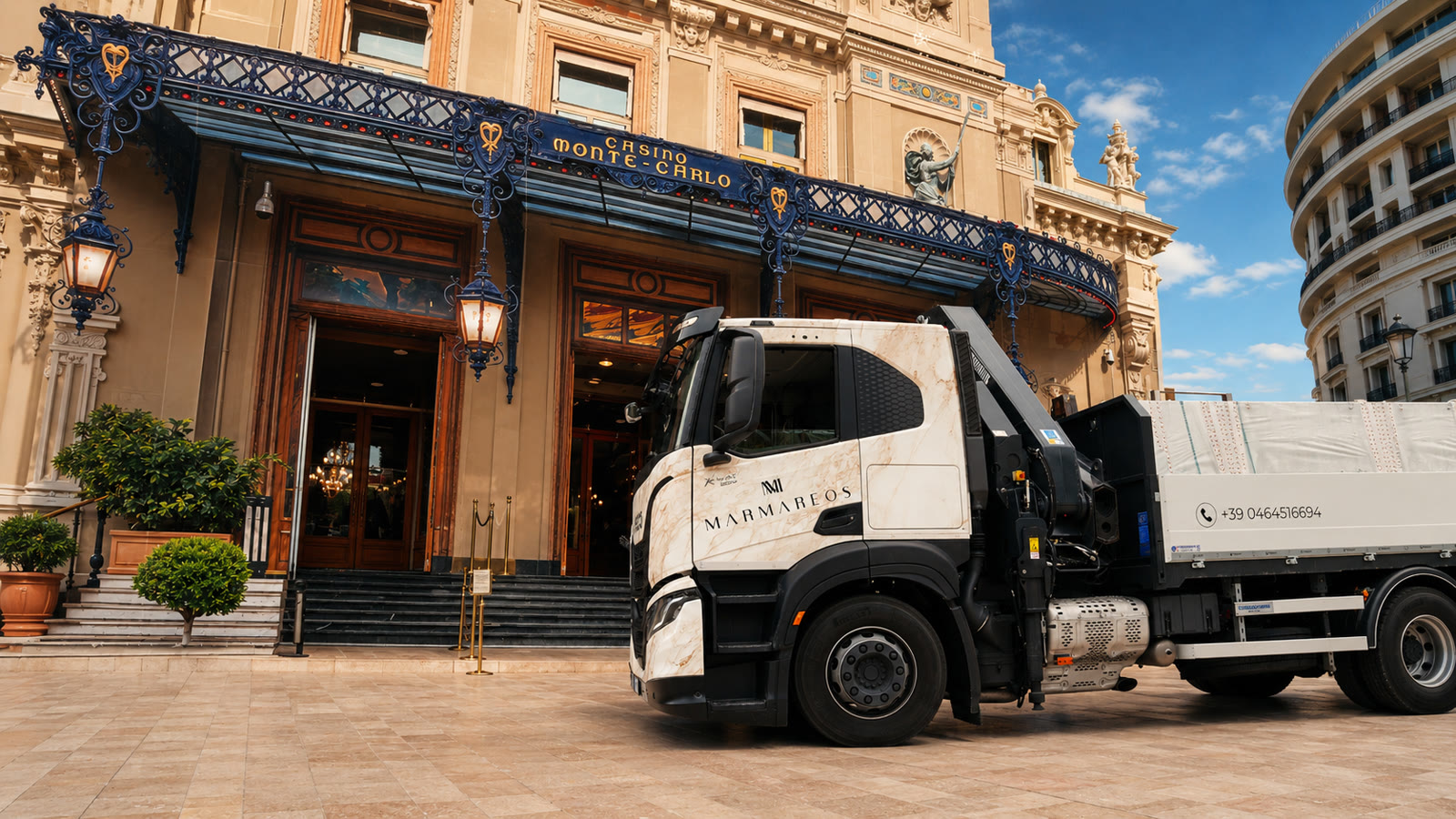 Monte-Carlo — truck beneath the marquee